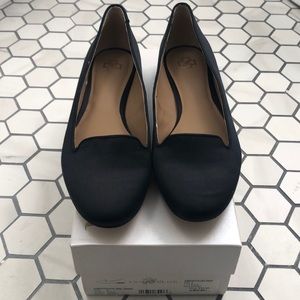 Ann Taylor Harrington Satin Jewel Smoking Flat